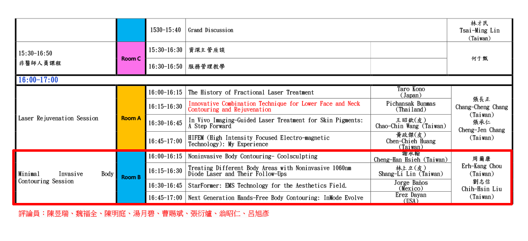 周爾康醫師受邀擔任2021 TSAPS Minimal Invasive Body Contouring Session議程座長-03