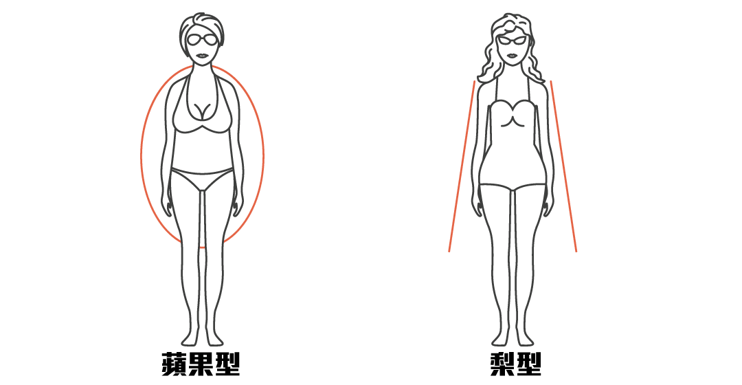 蘋果型和梨型身材的差異